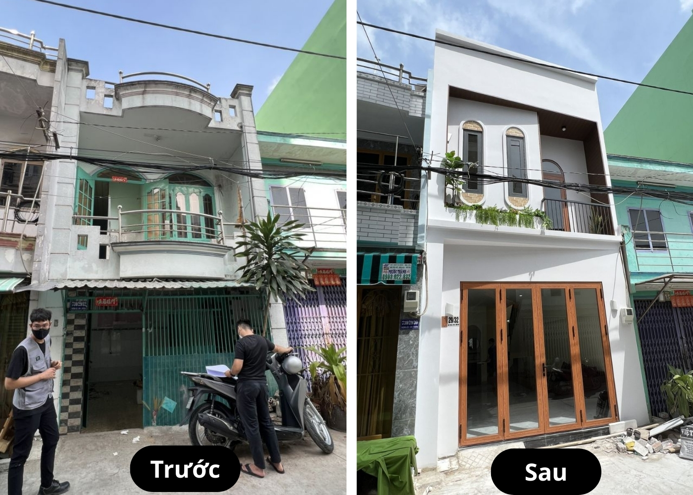 Cải tạo nhà phố 2 tầng mái bằng