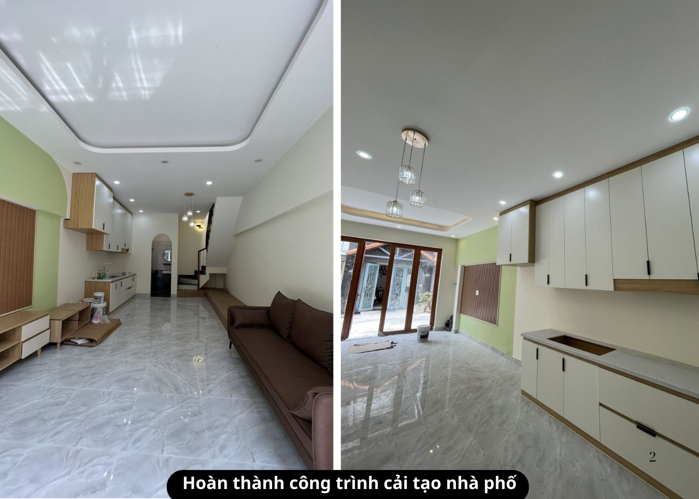 Cải tạo nhà phố 2 tầng mái bằng