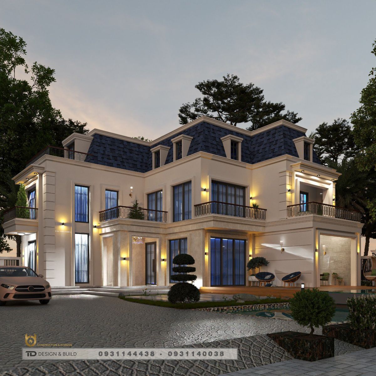 Mẫu biệt thự Tân Cổ Điển 224m2-2