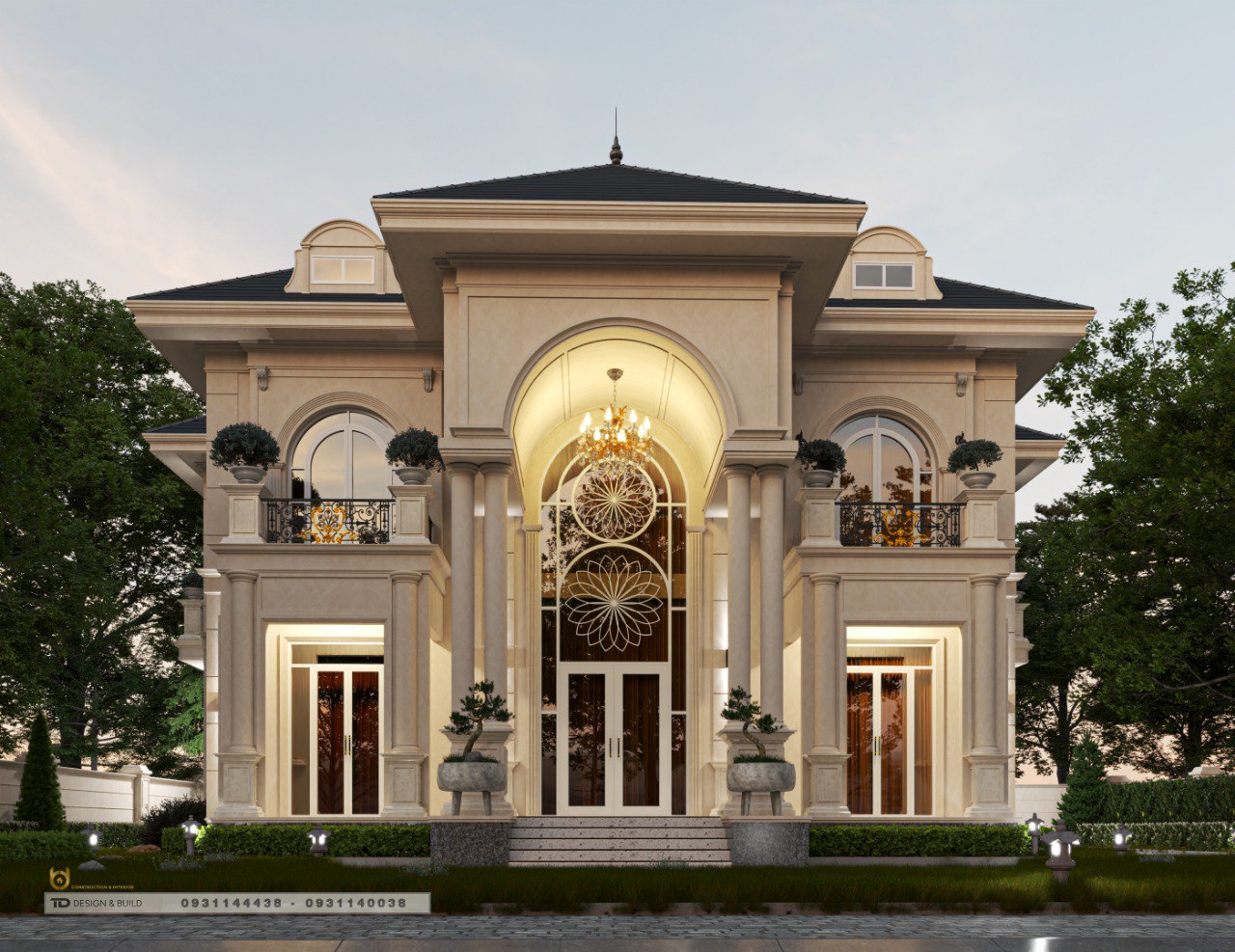 Mẫu thiết kế biệt thự tân cổ điển -