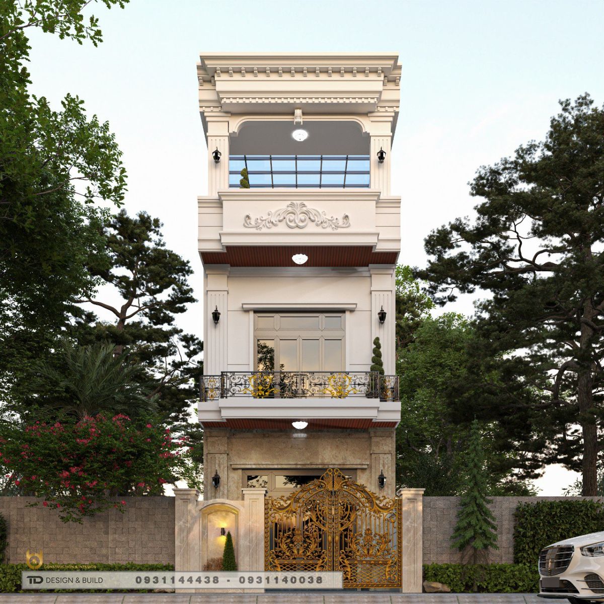 Mẫu thiết kế nhà phố 100m2.1