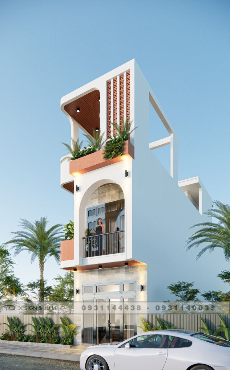 thiết kế nhà phố 96m2 1 trệt 1 lầu.5