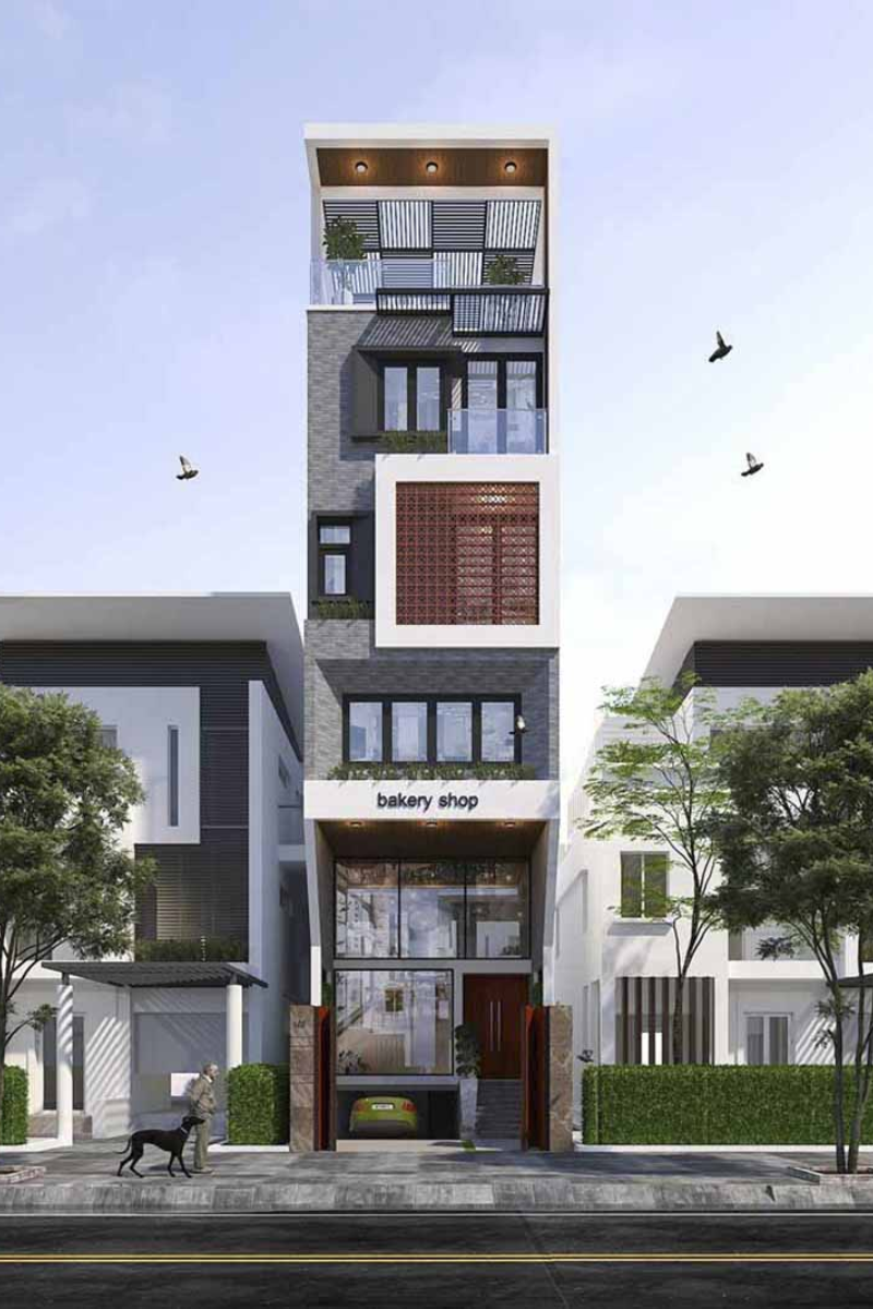 Thiết kế nhà ống có tầng hầm 