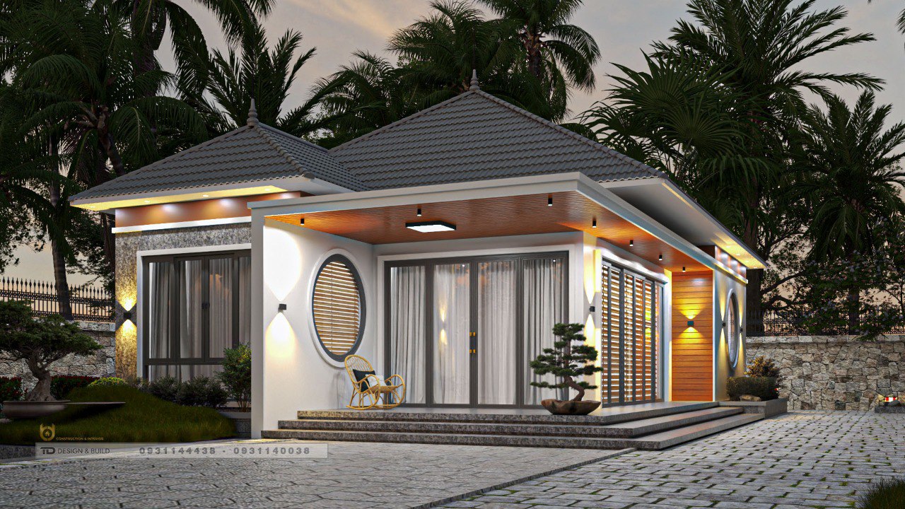 Thiết Kế Nhà Cấp 4 Mái Nhật 170m2.1
