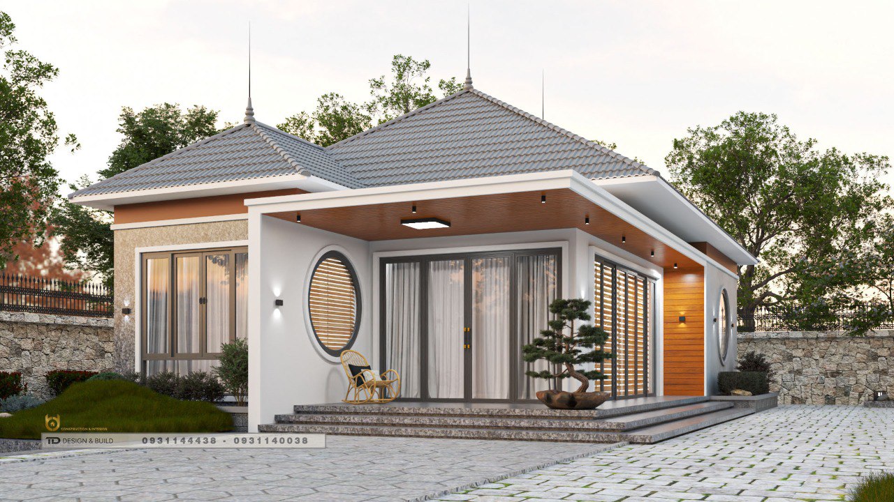 Thiết Kế Nhà Cấp 4 Mái Nhật 170m2.5