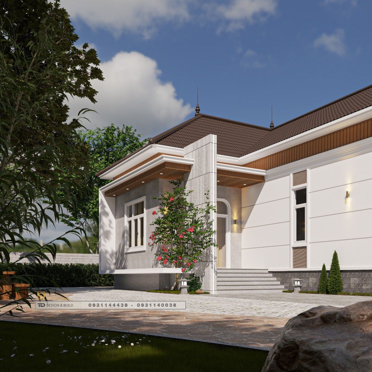 Giá thiết kế nhà cấp 4 mái thái 200m2