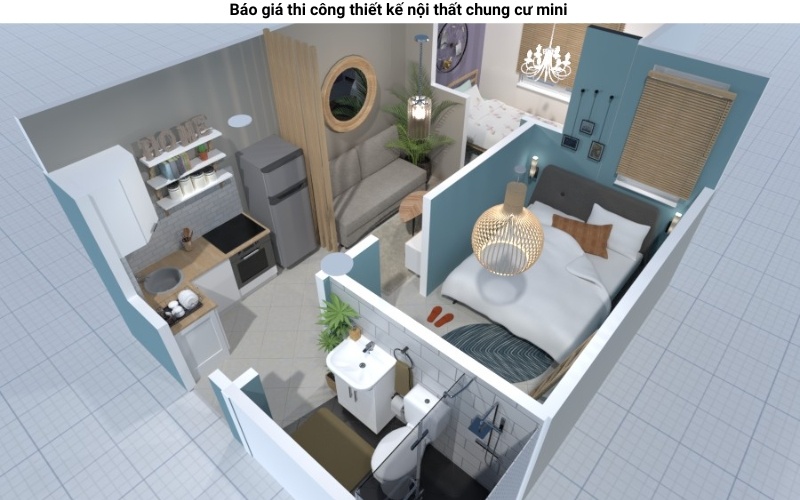 Báo giá thi công thiết kế nội thất chung cư mini